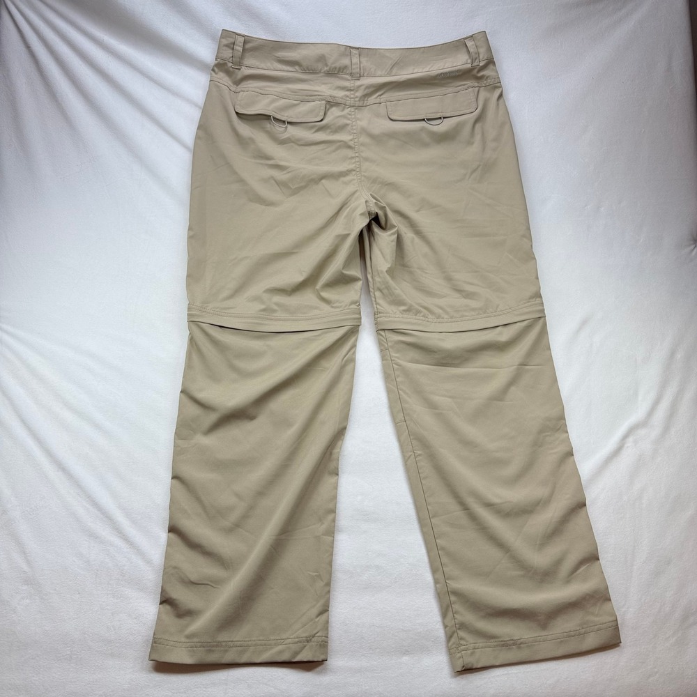 Columbia Convertible Hiking Pants Womens 16 Short Tan Khaki Zip Off Cargo XK0783 - Picture 7 of 16
